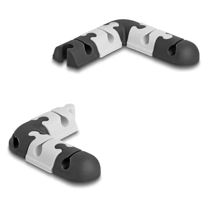 Delock Kabelhalter selbstklebend modular Set 9 Stück schwarz grau — image 3