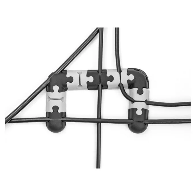 Delock Kabelhalter selbstklebend modular Set 9 Stück schwarz grau — image 4