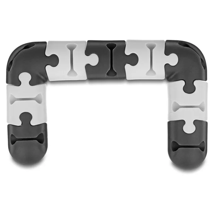 Delock Kabelhalter selbstklebend modular Set 9 Stück schwarz grau — image 1