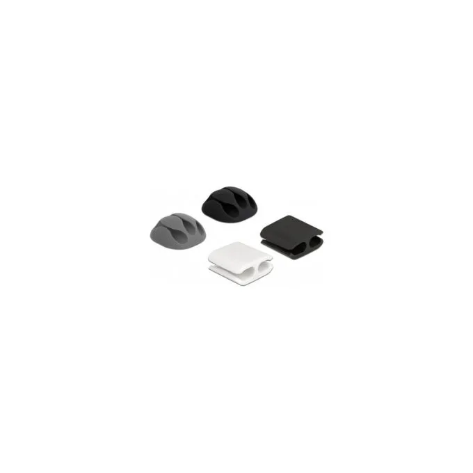 Delock Kabelhalter und Kabelclip Set 4 Stück — image 1
