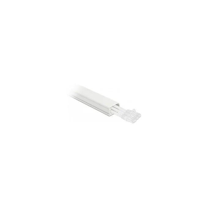 Delock Kabelkanal mit Deckel selbstklebend 26 x 13 mm - Länge 1 m weiß — image 2