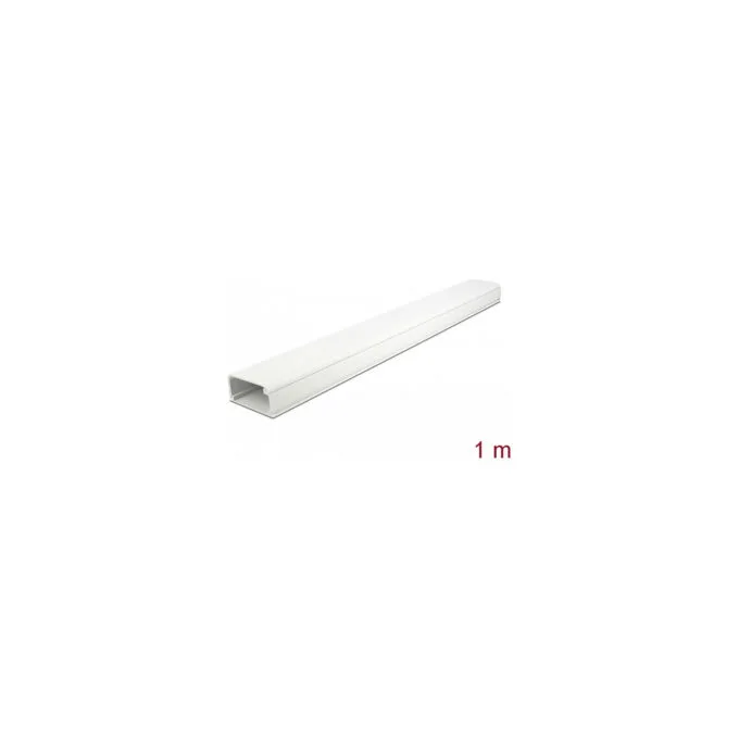 Delock Kabelkanal mit Deckel selbstklebend 57 x 28 mm - Länge 1 m weiß — image 2