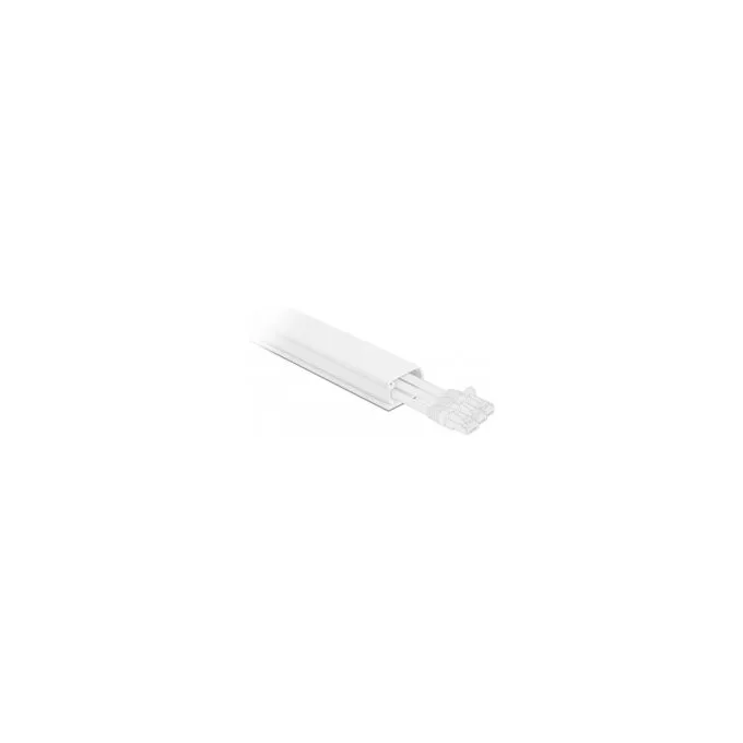 Delock Kabelkanal mit Deckel selbstklebend 57 x 28 mm - Länge 1 m weiß — image 1