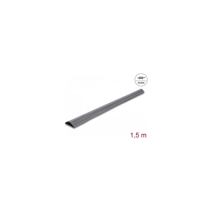 Delock Kabelkanal PVC flexibel 50 x 13 mm - Länge 1.5 m grau — image 2