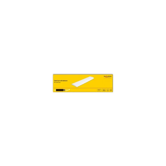 Delock Kabelkanal selbstklebend mit Kabelbefestigung 85 x 10 mm - Länge 300 mm 2 Stück weiß — image 6