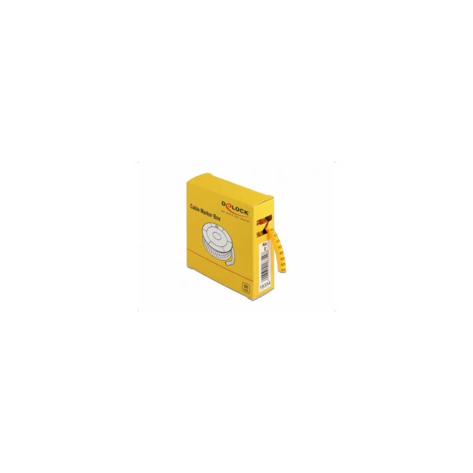 Delock Kabelmarker Box. Nr: 0. gelb. 500 Stück — image 1