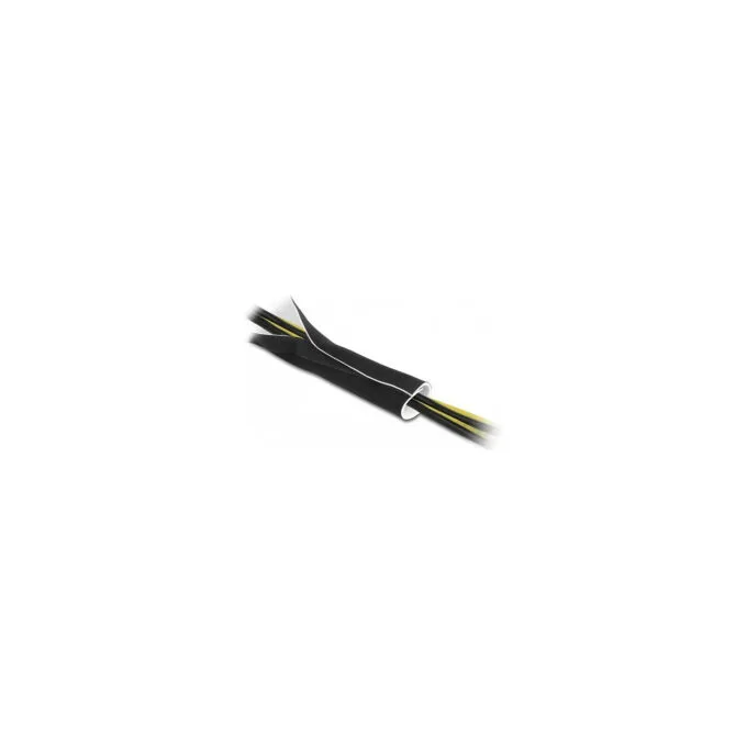 Delock Kabelschlauch Neopren flexibel mit Klettverschluss 3 m x 135 mm schwarz weiß — image 2