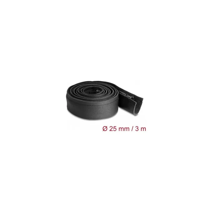 Delock Kabelschlauch Neopren flexibel mit Reißverschluss 3 m x 100 mm schwarz — image 2