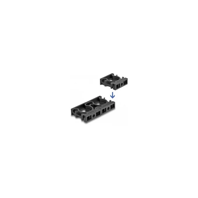 Delock Kabelschlauchhalter mit Verschlussclip 15.8 mm 8 Stück schwarz — image 4