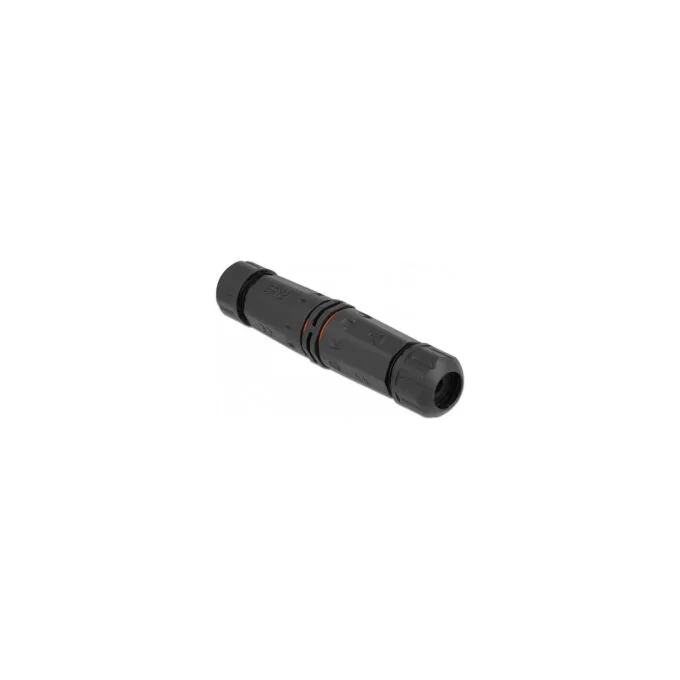 Delock Kabelverbinder für Außenbereich 4 Pin. IP68 wasserdicht. schraubbar. Kabeldurchmesser 4.5 - 7.5 mm schwarz — image 1