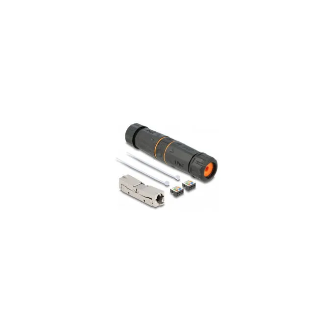 Delock Kabelverbinder LSA zu LSA Cat.6A IP68 wasserfest schwarz — image 1