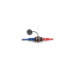 DeLock Kabelverbinder RJ45 Buchse zu RJ45 Buchse Cat.6A mit M20 Gewinde und Verschlusskappe IP68 staub- und wasserdicht