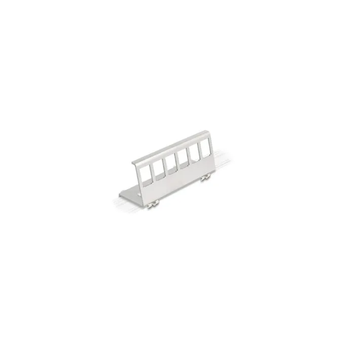 Delock Keystone Metall Halterung 6 Port für Hutschiene — image 1