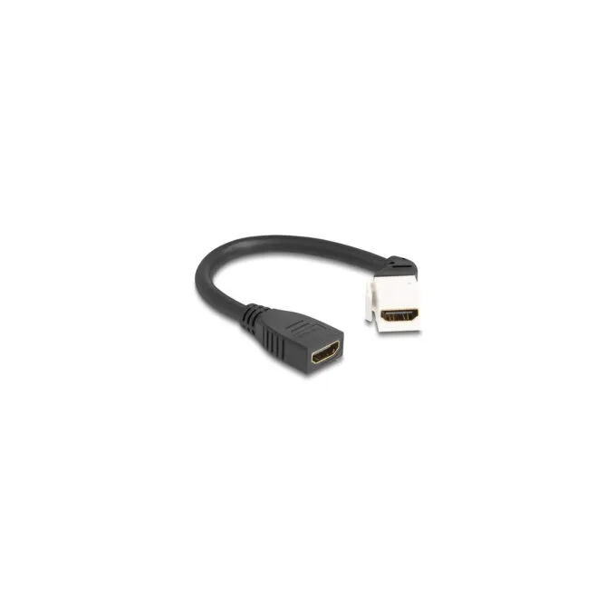 Delock Keystone Modul Kabel HDMI Buchse zu Buchse 45° gewinkelt 8K 60 Hz 20 cm schwarz — image 1