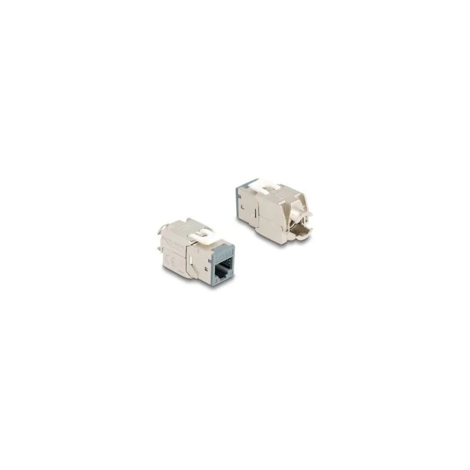 Delock Keystone Modul RJ45 Buchse zu LSA Cat.6A werkzeugfrei grau Set 10 Stück — image 2