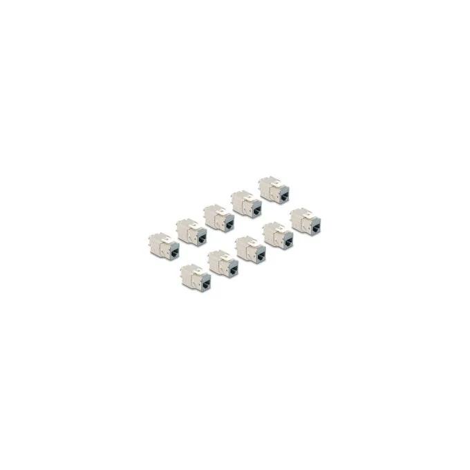 Delock Keystone Modul RJ45 Buchse zu LSA Cat.6A werkzeugfrei grau Set 10 Stück — image 1