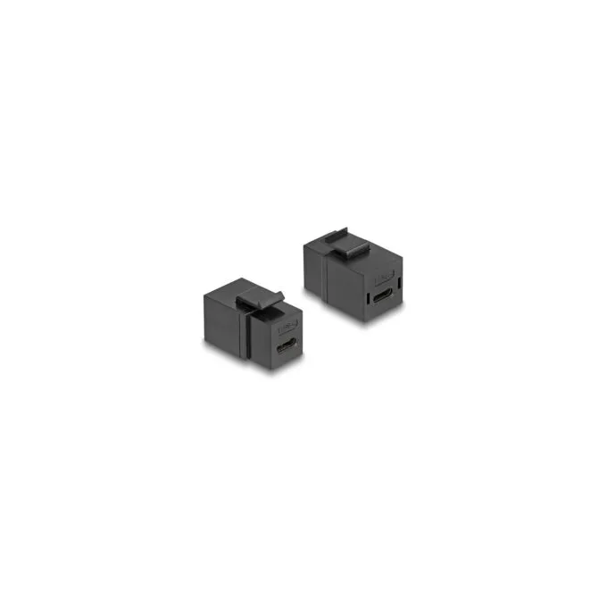 Delock Keystone Modul USB 2.0 Type-CTM Buchse zu Buchse schwarz — image 1