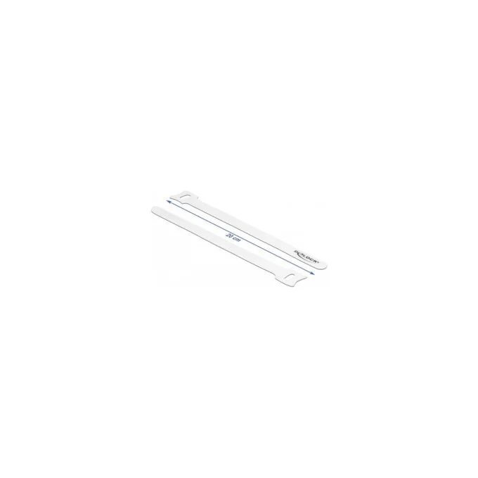 Delock Klett-Kabelbinder L 200 x B 12 mm weiß 10 Stück — image 2