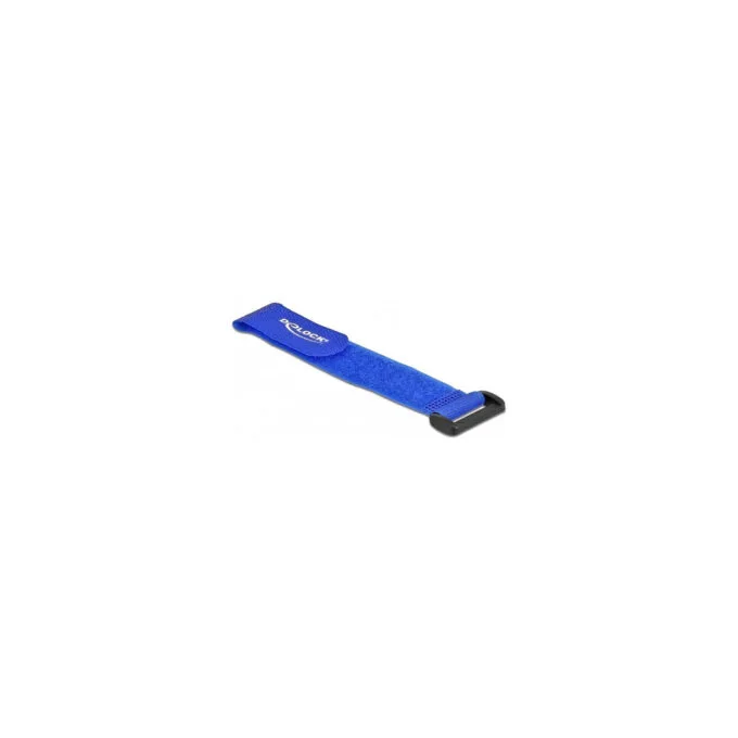 Delock Klett-Kabelbinder mit Schlaufe L 190 x B 25 mm blau 5 Stück — image 1
