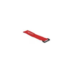 Delock Klett-Kabelbinder mit Schlaufe L 280 x B 38 mm rot 3 Stück