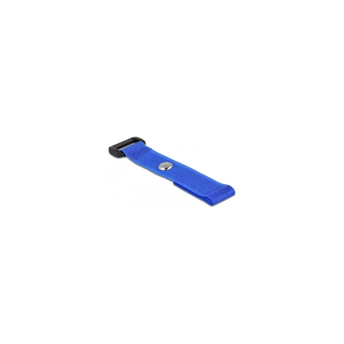 Delock Klett-Kabelbinder mit Schlaufe und Befestigungsöse L 150 x B 20 mm blau 5 Stück — image 3