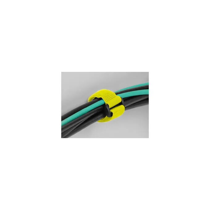 Delock Klett-Kabelbinder mit Schlaufe und Befestigungsöse L 150 x B 20 mm gelb 5 Stück — image 4