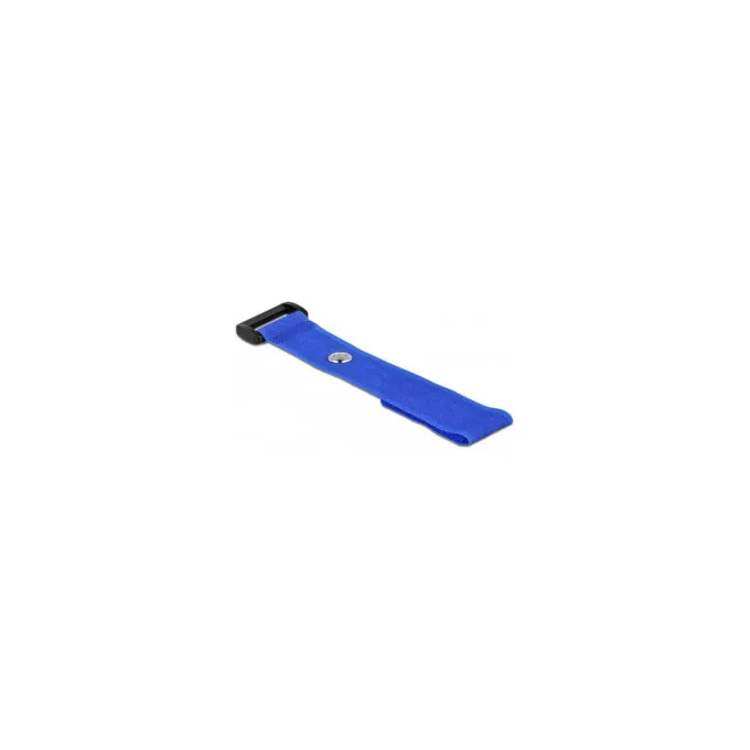 Delock Klett-Kabelbinder mit Schlaufe und Befestigungsöse L 190 x B 25 mm blau 5 Stück — image 3