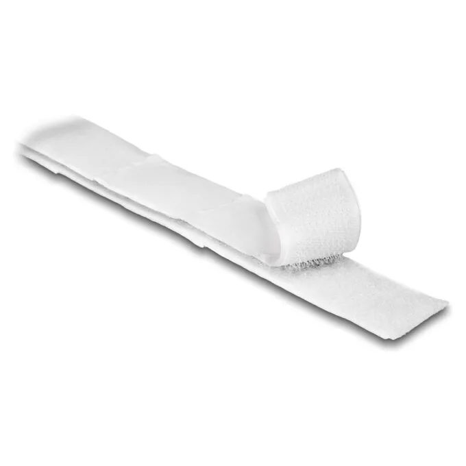 Delock Klettband selbstklebend mit Haft- und Flauschband L 1 m x B 20 mm weiß — image 2