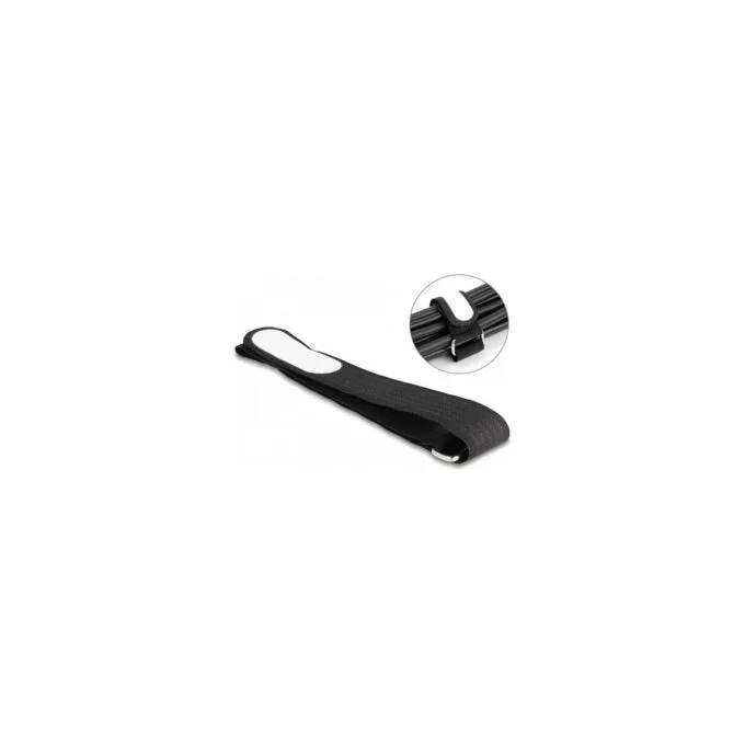 Delock Klettkabelbinder mit Schlaufe und Beschriftungsfeld L 457 x B 25 mm schwarz 5 Stück — image 1