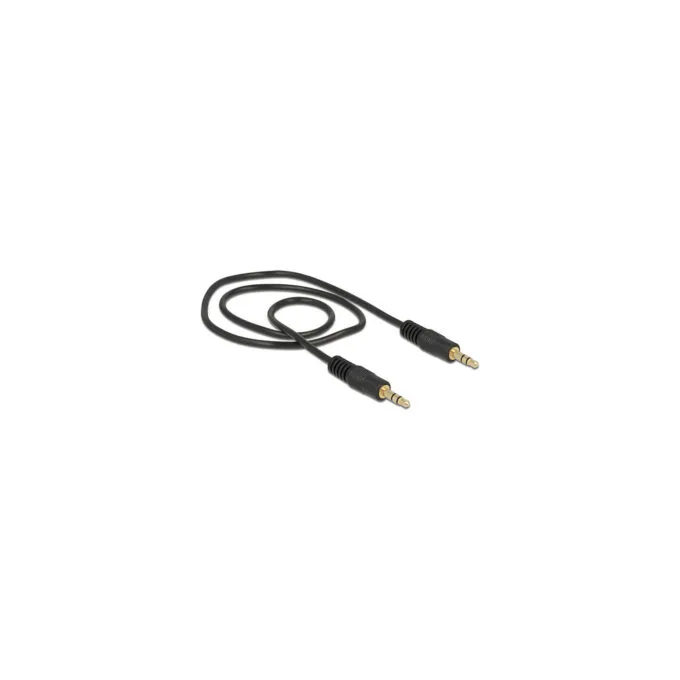 Delock Klinkenkabel 3.5 mm 3 Pin Stecker to Stecker 0.5 m schwarz — image 2