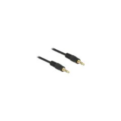 Delock Klinkenkabel 3.5 mm 3 Pin Stecker to Stecker 0.5 m schwarz
