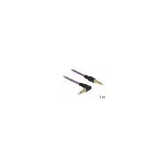 Delock Klinkenkabel 3,5 mm 4 Pin Stecker to Stecker gewinkelt 1 m violett