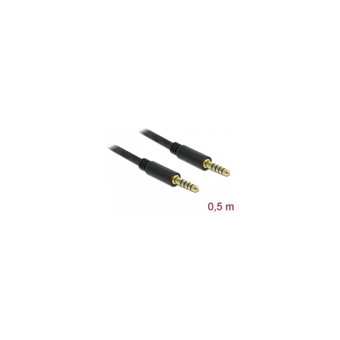 Delock Klinkenkabel 4.4 mm 5 Pin Stecker zu Stecker 0.5 m schwarz — image 2