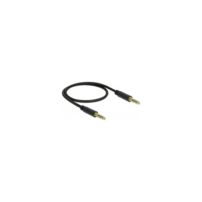 Delock Klinkenkabel 4.4 mm 5 Pin Stecker zu Stecker 0.5 m schwarz — image 1