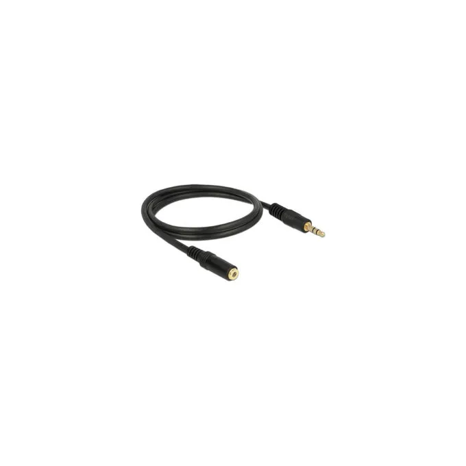 Delock Klinkenverlängerungskabel 3.5 mm 3 Pin Stecker to Buchse 1 m schwarz — image 2