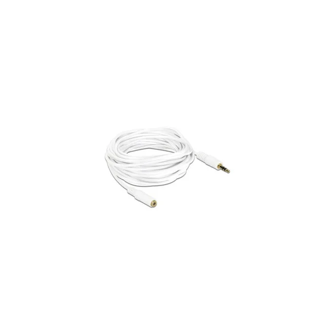 Delock Klinkenverlängerungskabel 3.5 mm 3 Pin Stecker to Buchse 5 m weiß — image 2