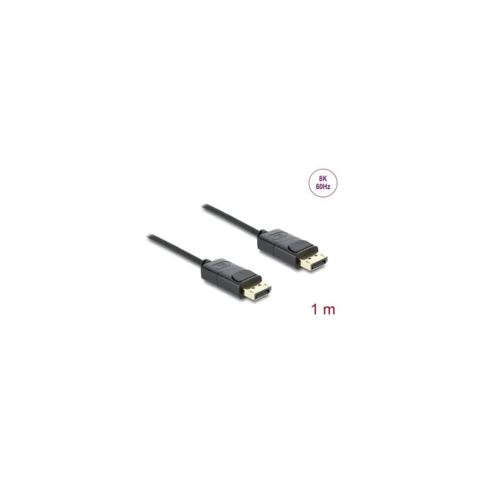 Delock Koaxiales DisplayPort Kabel 8K 60 Hz mit Geflechtmantel 1 m — image 2