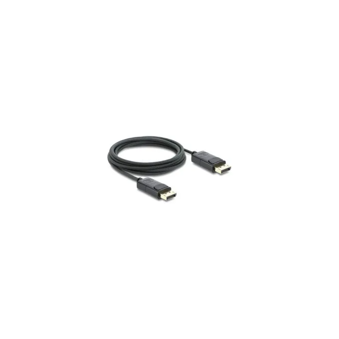 Delock Koaxiales DisplayPort Kabel 8K 60 Hz mit Geflechtmantel 1 m — image 1