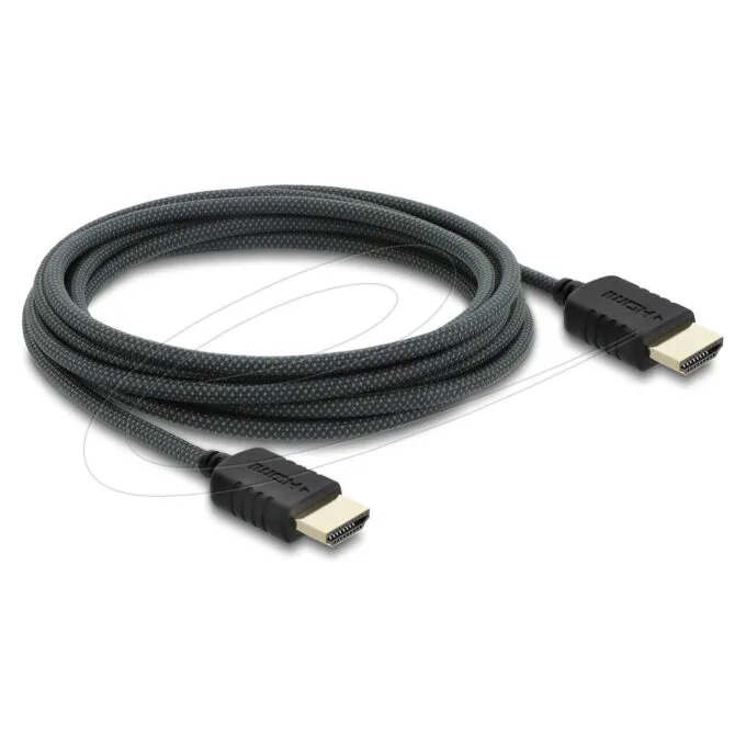 Delock Koaxiales High Speed HDMI Kabel 8K 60 Hz 48 Gbps mit Geflechtmantel 3 m — image 1