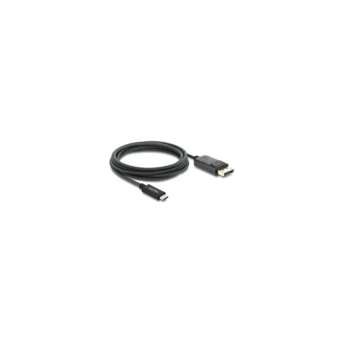 Delock Koaxiales USB Type-CTM zu DisplayPort Kabel (DP Alt Mode) 4K 60 Hz mit Geflechtmantel 2 m — image 1