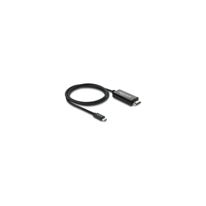 Delock Koaxiales USB Type-CTM zu HDMI Kabel (DP Alt Mode) 4K 60 Hz mit Geflechtmantel 1 m — image 1