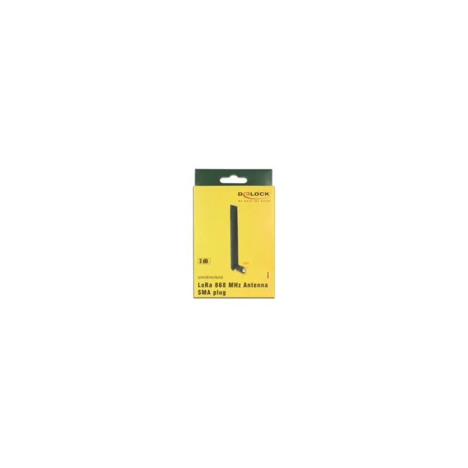 DELOCK LoRa 868mHz Antenne SMA Stecker 3 dBi omnidirektional mit Kippgelenk schwarz — image 1