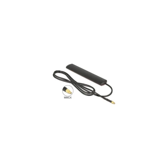 DELOCK LTE Antenne MMCX Stecker 3 dBi omnidirektional starr schwarz Klebemontage — image 2