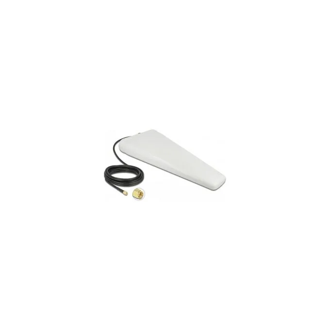 DELOCK LTE Antenne SMA Stecker 9 - 11dB direktional mit Anschlusskabel RG-58 5m weiss outdoor — image 1