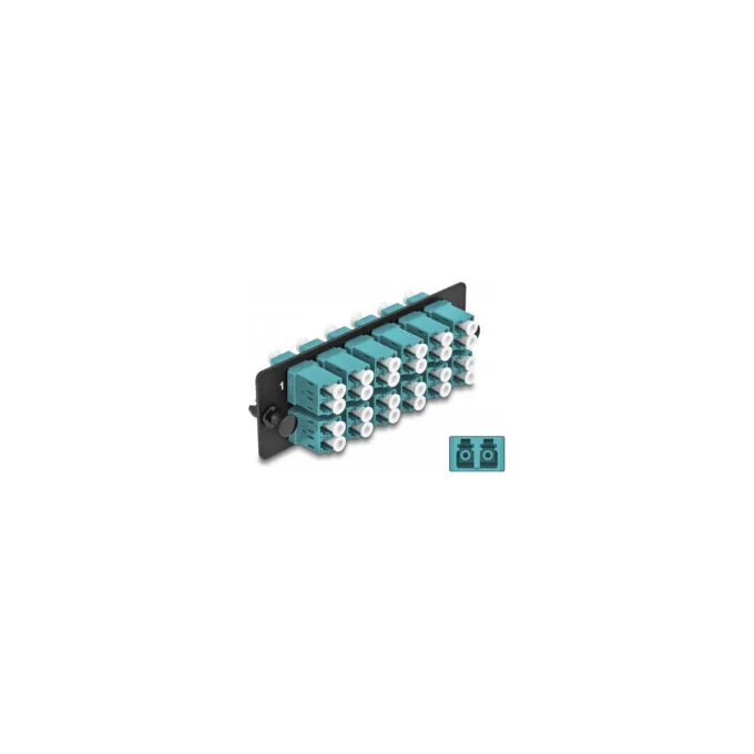 Delock LWL Adapter Panel LC Duplex OM4 12 Port aqua — image 4