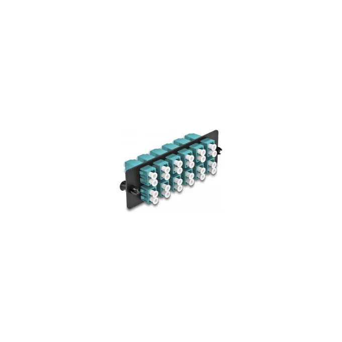 Delock LWL Adapter Panel LC Duplex OM4 12 Port aqua — image 1