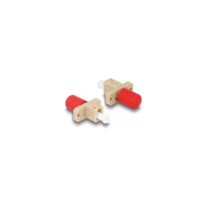 Delock LWL Hybrid Kupplung LC Simplex Buchse zu ST Simplex Buchse beige — image 2