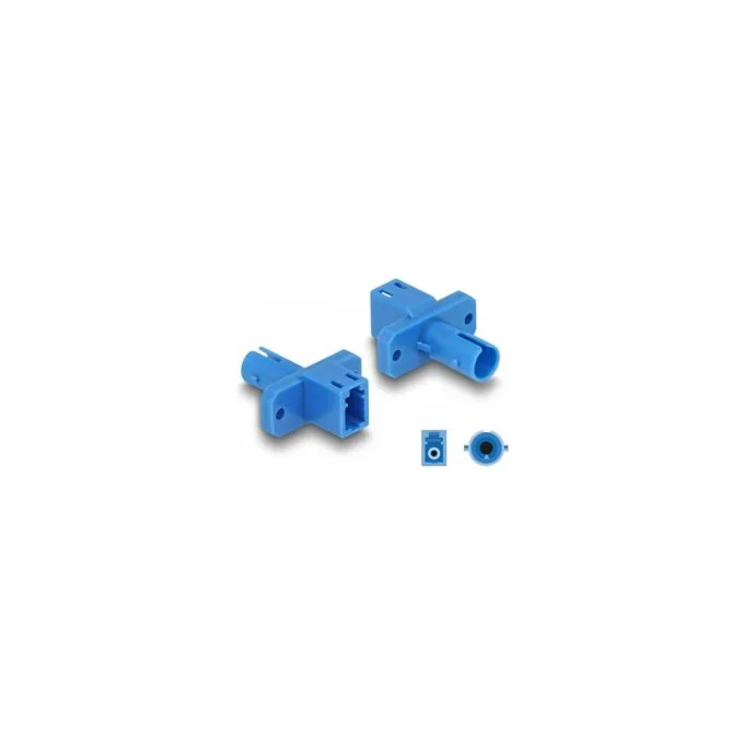 Delock LWL Hybrid Kupplung LC Simplex Buchse zu ST Simplex Buchse blau — image 1