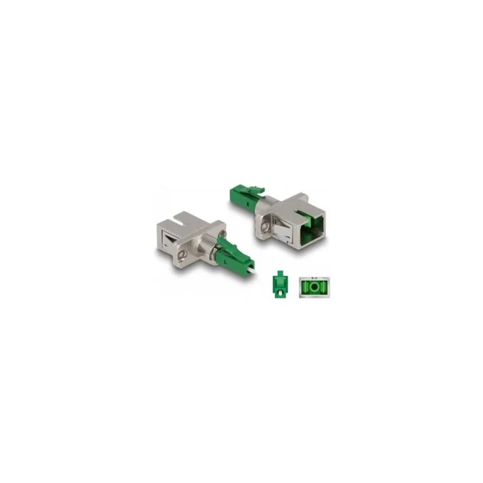 Delock LWL Hybrid Kupplung LC Simplex Stecker zu SC Simplex Buchse grün — image 1