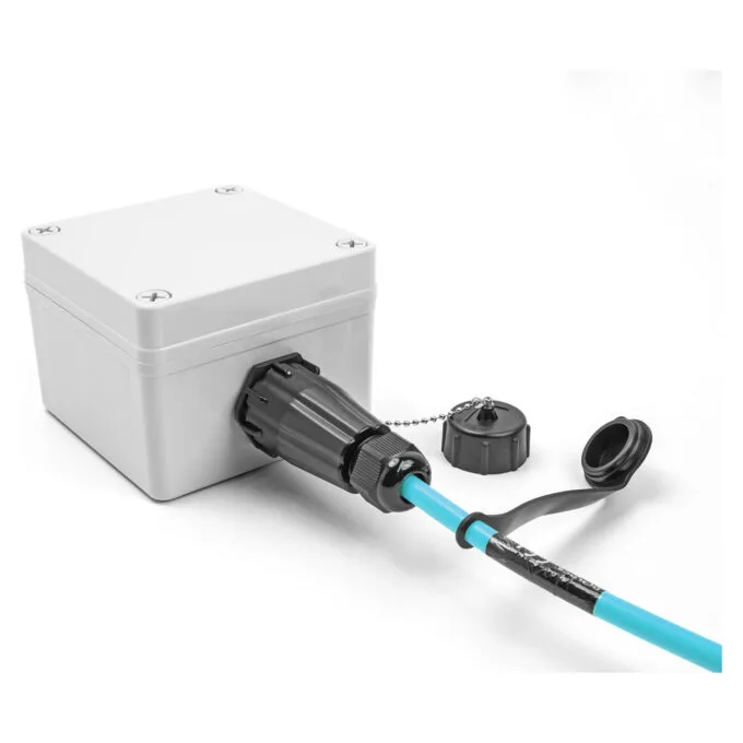 Delock LWL Kabel LC Duplex zu LC Duplex mit Verschlusskappe Multimode OM3 IP68 staub- und wasserdicht 2 m — image 3